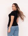 Blusa Viscolycra Fivela Preto