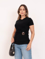 Blusa Viscolycra Fivela Preto