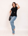 Blusa Viscolycra Fivela Preto