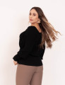  Tricot Morcego Canelado Preto
