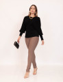  Tricot Morcego Canelado Preto