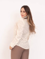 Camisa Voal Texturizada Creme