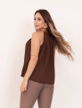 Blusa Cava Americana Marrom