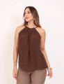 Blusa Cava Americana Marrom
