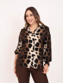 Camisa Animal Print Bege