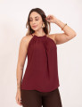 Blusa Cava Americana Bordo