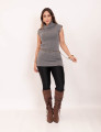 Mini Vest Tricot Cinza
