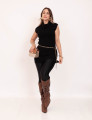 Mini Vest Tricot Preto