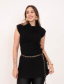 Mini Vest Tricot Preto