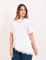 Blusa Alongada Renda Off