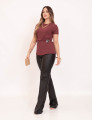 Blusa Viscolycra Fivela Vinho