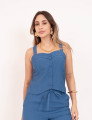 Cropped Marcela Marant Azul