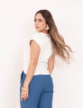 Blusa Algodão Franzido Off