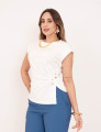 Blusa Algodão Franzido Off