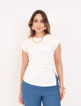 Blusa Algodão Franzido Off
