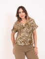 Camisa Cropped Folhas Verde