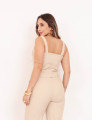 Cropped Lapela Bege
