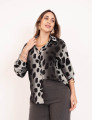 Camisa Animal Print Cinza