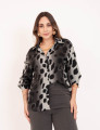 Camisa Animal Print Cinza