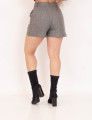 Short Amara Lã Batida Cinza