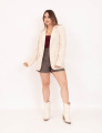 Blazer Alfaiataria Forrado Bege