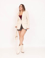 Blazer Alfaiataria Forrado Bege