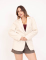 Blazer Alfaiataria Forrado Bege