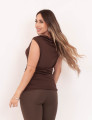 Blusa Ohana Drapeado Marrom
