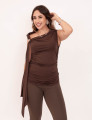Blusa Ohana Drapeado Marrom