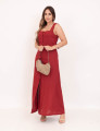 Vestido Emma Linho Vinho