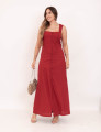 Vestido Emma Linho Vinho