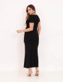Vestido Longuete Viscolycra Preto