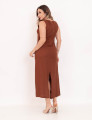 Vestido Paola Longuete Marrom