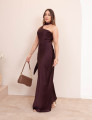 Vestido Veronica Cetim Roxo