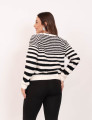 Tricot Mousse Listrado Preto