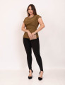 Blusa Crepe Drapeada Verde