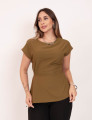 Blusa Crepe Drapeada Verde