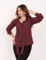 Camisa Crepe Poá Vinho
