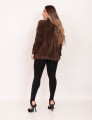 Cardigan Tricot Mousse Marrom