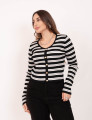 Blusa Tricot Listras Preto
