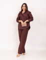 Camisa Tricoline Gola Vinho