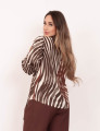 Camisa Abstrato Amarração Marrom