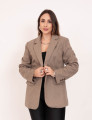 Blazer Lã Batida Bege