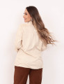 Camisa Suede Botões Creme