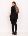 Camisa Tricoline Gola Preto