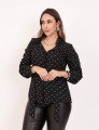 Camisa Crepe Poá Preto