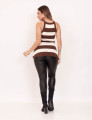 Blusa Tricot Listras Marrom
