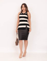 Blusa Tricot Listras Preto