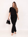 Calça Reta Viés Preto