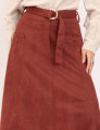 Saia Longuete Suede Vinho